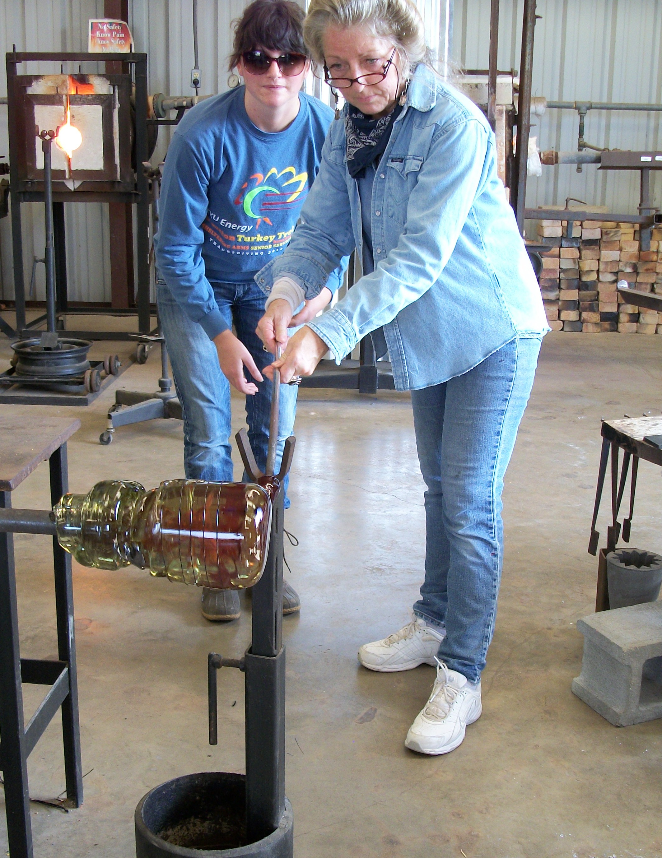Jayne teaching a student.